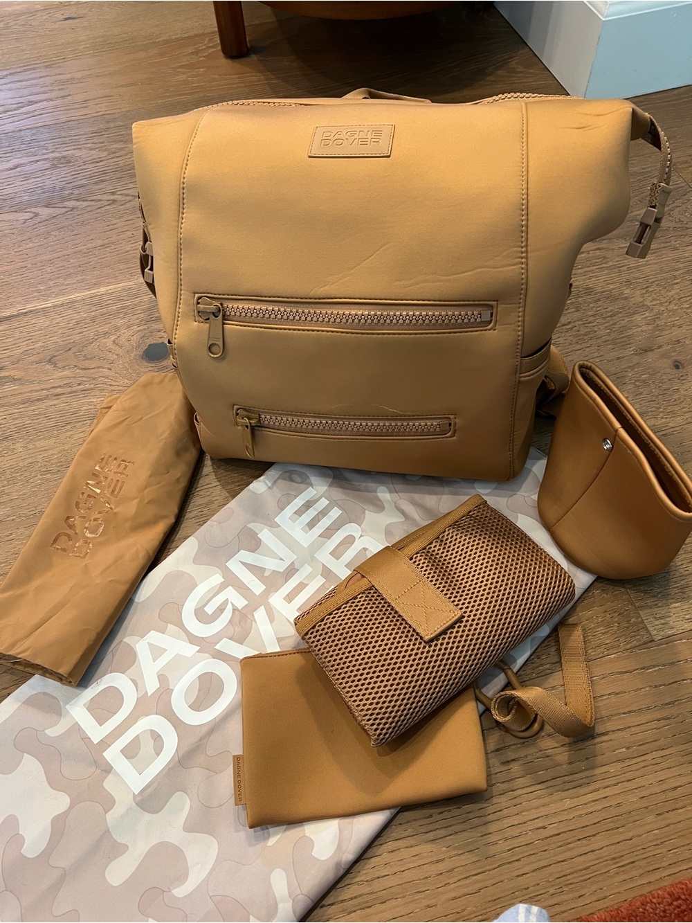 Dagne Dover Baby Bag Tote in Light Brown